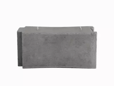 Concrete Traffic Barrier Set Low-poly 3D model