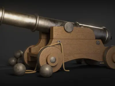 War Cannon 3d Model 3D model