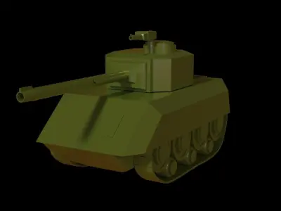 lowpoly tank Free low-poly 3D model