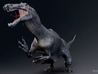 Dinosaur Suchomimus Tenerensis Unreal Engine and Unity Project Low-poly 3D model