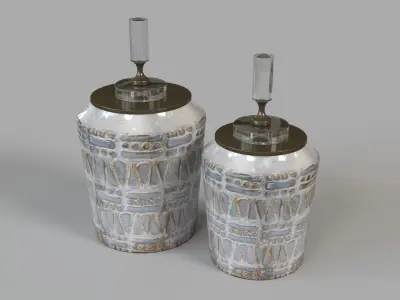 Accessories Lenape Ceramic Bottles Set Of 2 3D model