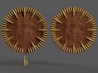 bullets clock 3D print model