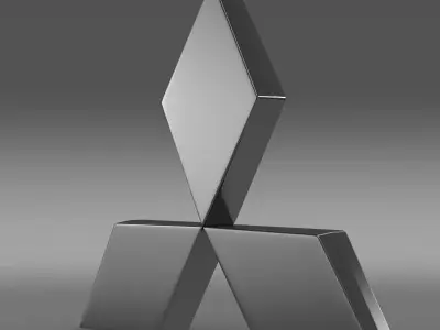 mitsubishi logo 3D model from CGTrader