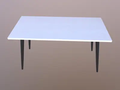 Wooden Table 3D model 8