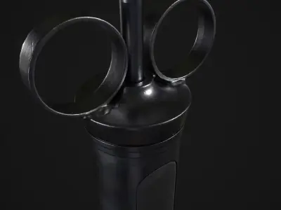 Antique syringe Low-poly 3D model