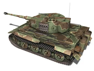 Panzer VI - Tiger - 134 - Late Production 3D model