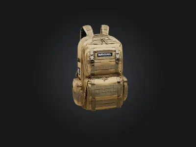 Survival Backpack Low-poly 3D model