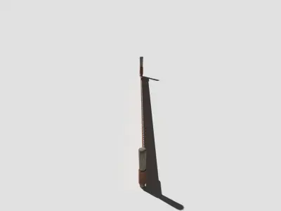 Rusty Saw Low-poly 3D model