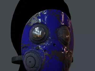 Gas mask helmet 3d model scifi  Low-poly 3D model order