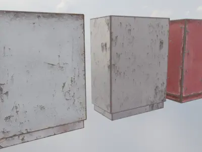 Electric Cabinet Low-poly 3D model purchase