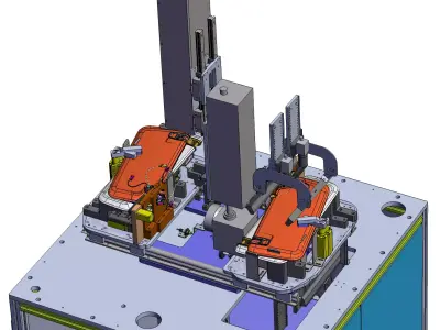 Sun visor automatic laser coding machine 3D model