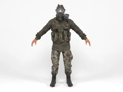 Mercenary 2 Low-poly 3D model