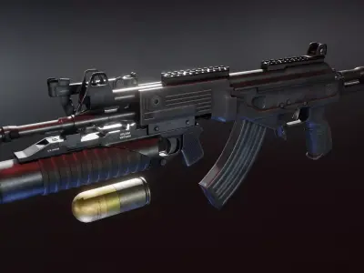 STV-380 with OPL40M Low-poly 3D model