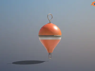 Mooring Buoy Low-poly 3D model