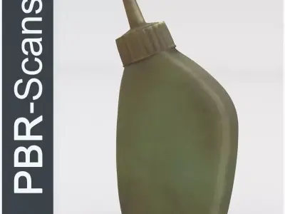 Oiler High Poly olive oil bottle 3D model