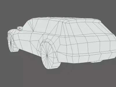 Vintage Performance Wagon Low-poly 3D model