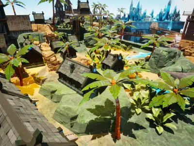 Chronos Terminus Game Environment UE FBX Low-poly 3D model
