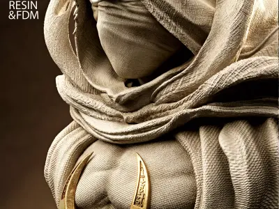 Wicked Marvel Moon Knight Portrait Bust 3D print model