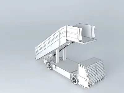 Iberia Airlines Airstairs Free 3D model by 2001kraft