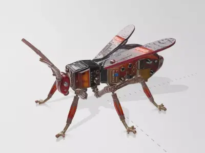 Cyberpunk Steampunk Wasp 3D Model 3D model
