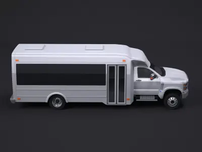 Modern Shuttle Bus 3D model