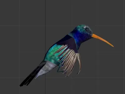 low poly bird animated Low-poly 3D model