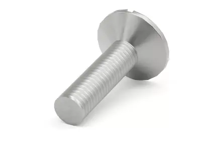 Slotted Machine Screw - Game-Ready Low-Poly Low-poly 3D model