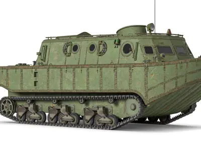 Amphibious Tracked Vehicle 3D model