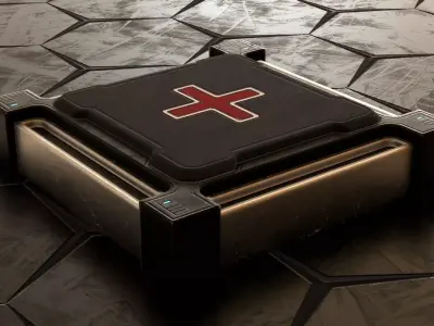 Sci-Fi First Aid Kit Low Poly Game-Ready PBR Asset Low-poly 3D model