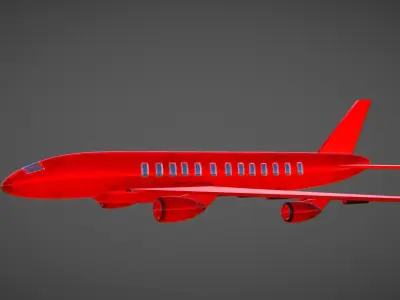 lowpoly airplane Low-poly 3D model by Amlogy