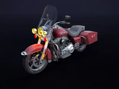 Harley Davidson Road King Low-poly 3D model