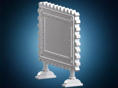 Steampunk Gear Scroll Frame 3D Print Model 3D print model