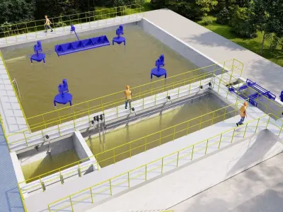 Wastewater treatment system 3D model