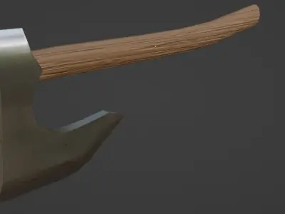 Battle axe 3D model 4