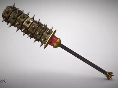 Oni Kanabo Low-poly 3D model