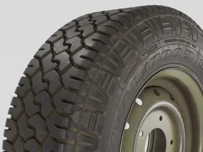 Wheel dirt Free 3D model