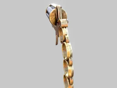 Foldable Revolver Low-poly 3D model