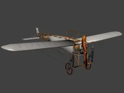Bleriot XI Low-poly 3D model