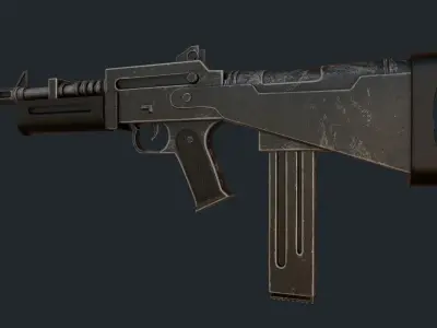 Gun Old Low-poly 3D model