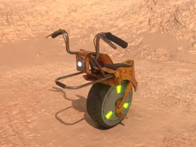 Cyberpunk Motorcycle Low-poly 3D model purchase