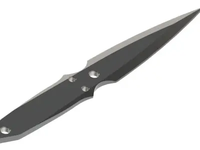 Kunai Throwing Knife Low-poly 3D model