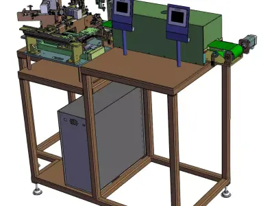 Six-Station Electronic Component Testing Equipment  3D model