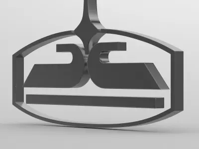 chaz logo 3D model