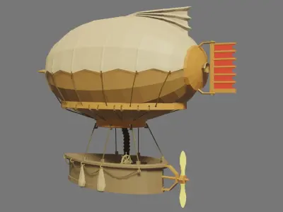 Airship Low-poly 3D model