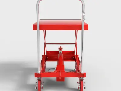 HYDRAULIC LIFT TABLE Low-poly 3D model