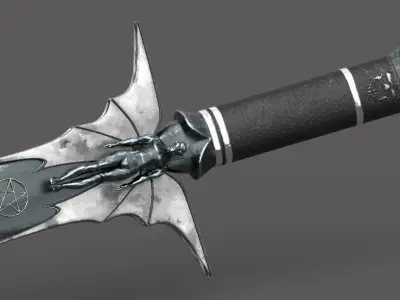 Dracula sword Low-poly 3D model