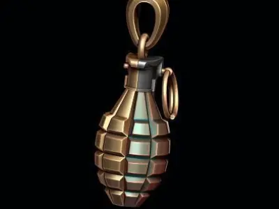 Grenade pendant 3d 3D print model