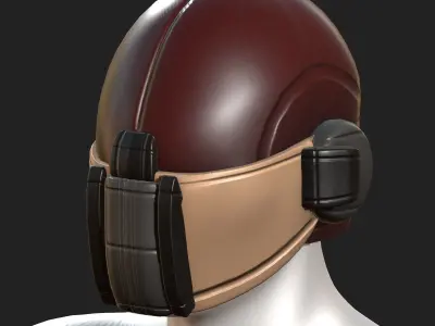 Helmet scifi military combat 3d model  Low-poly 3D model buy