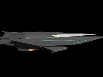 sci-fi Aircraft 3D model