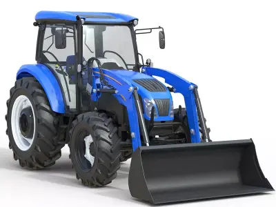 New Holland WorkMaster Utility Tractor Low-poly 3D model